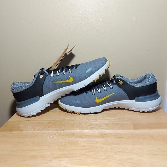 Nike Free Golf NN Wide Shoes Grey Gold Black FQ7875-003 Men's Size 11 W - Picture 4 of 7
